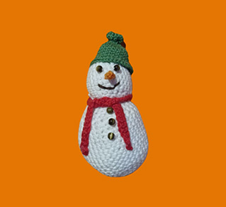 Bonhomme de neige au crochet